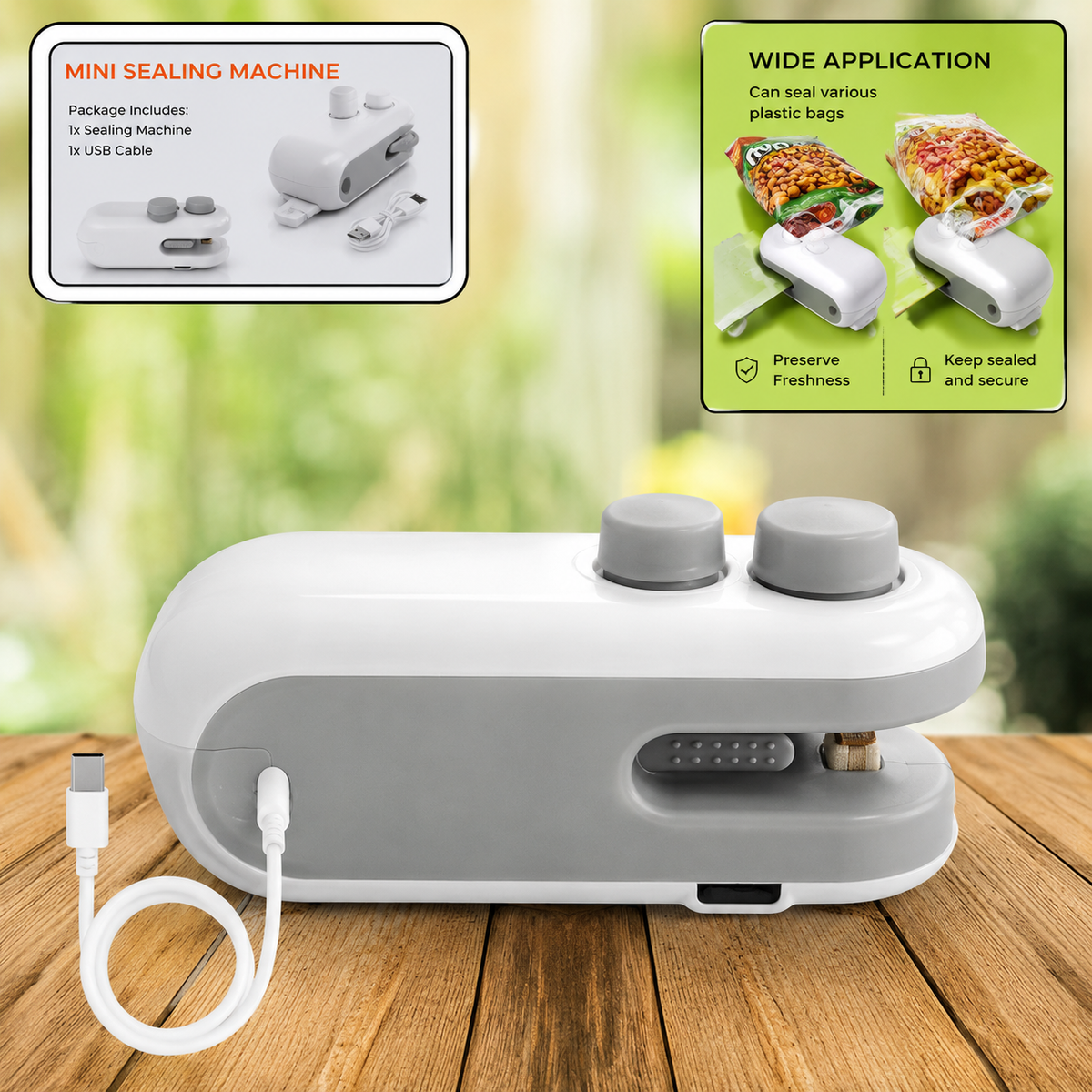 Portable Mini Sealing Machine – USB Rechargeable Heat Sealer for Food Bags