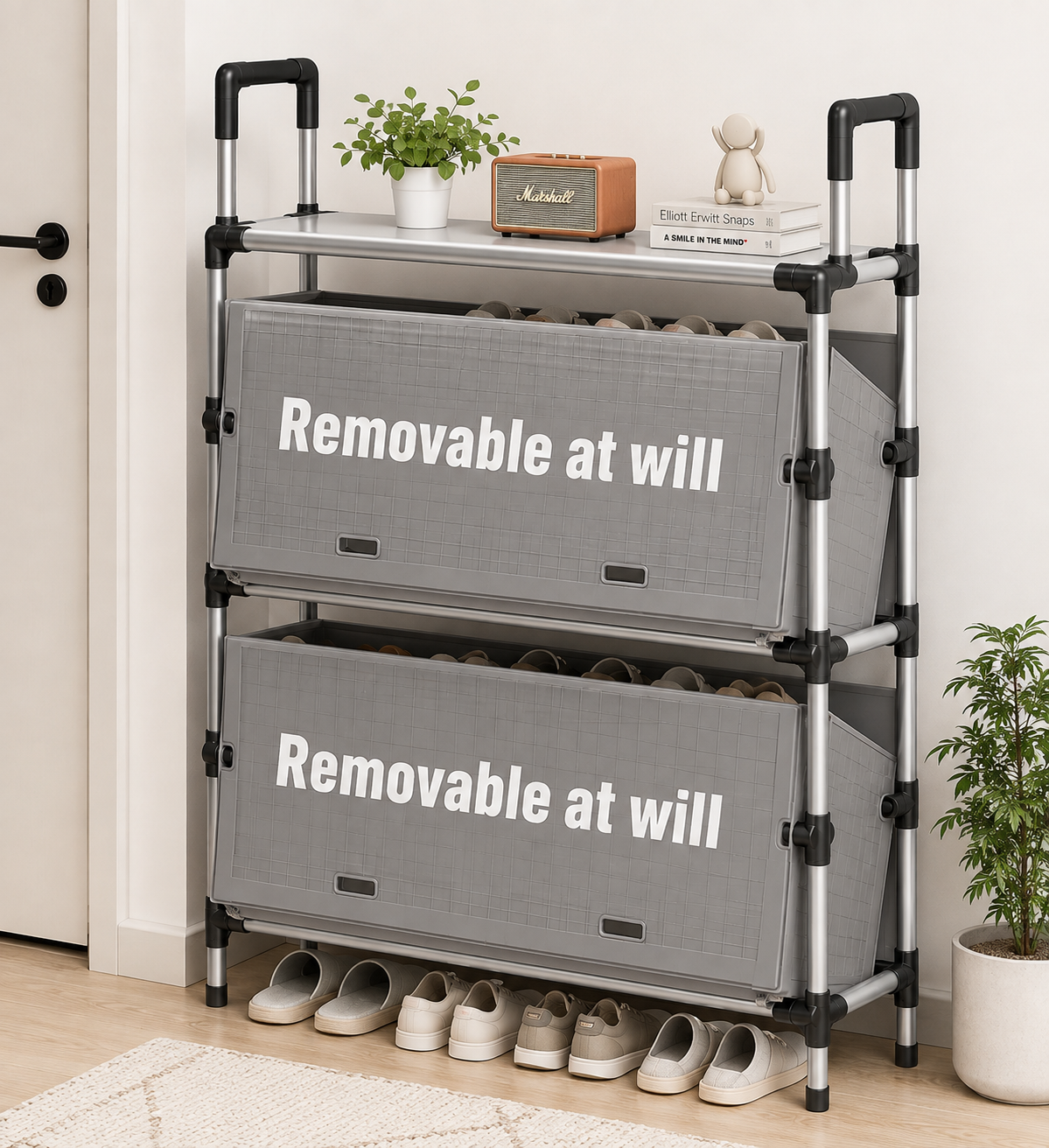 Multi-Tier Dustproof Shoe Rack & Storage Organizer – Space-Saving Shoe Cabinet