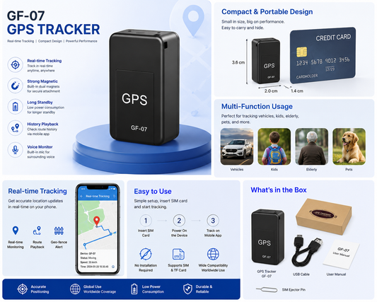 Waterproof GPS Tracker with Magnetic Mount – Real-Time Vehicle Tracking