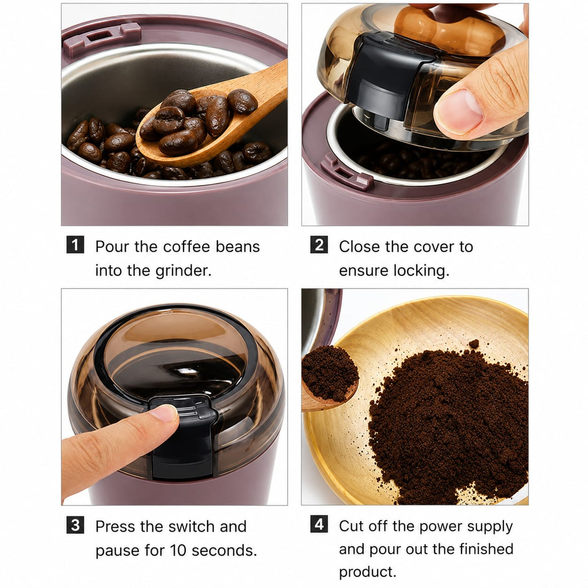 200W Electric Coffee Grinder 300ml – Multi-Purpose Coffee, Spice & Nut Grinder