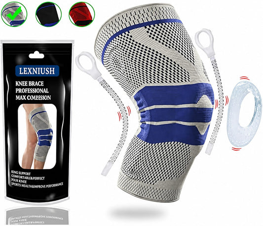 Medical Grade Knee Brace for Men & Women – Compression Support Sleeve with Gel Padding