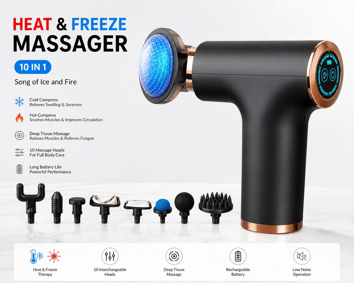 FH-820 Muscle Massage Gun with 4 Heads | Deep Percussion Massager